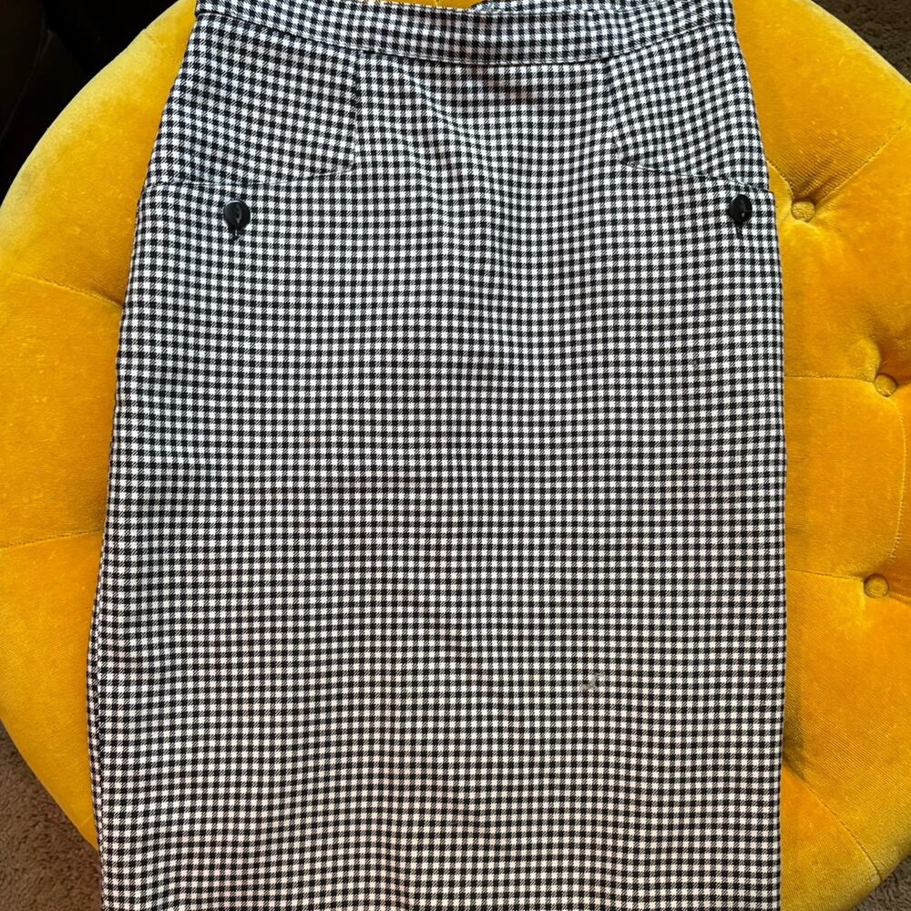Vintage Classic Woman Houndstooth Pencil Skirt Rude Girl Ska Mod